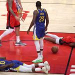 Jimmy Butler misses most of Warriors’ Game 2 loss after hard fall