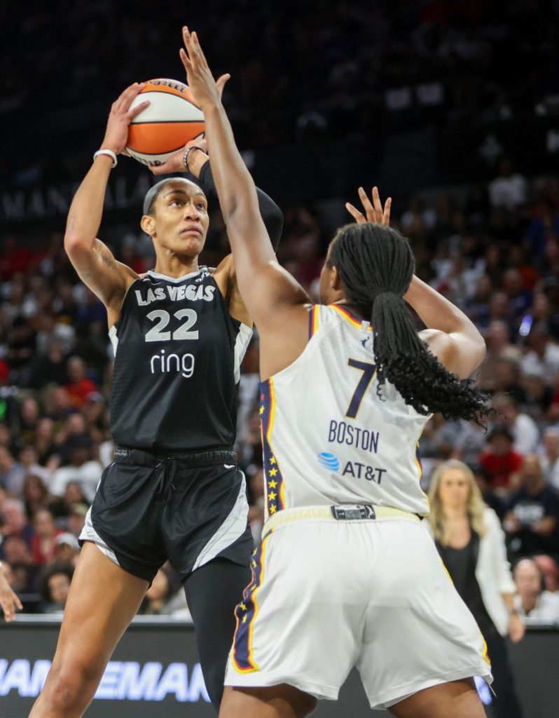 Aces hold off Fever in overtime, advance to the WNBA Finals