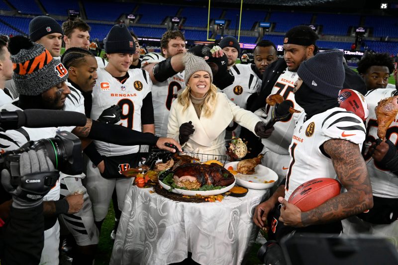 Watch: Bengals’ crazy Thanksgiving turkey-leg post-win celebration