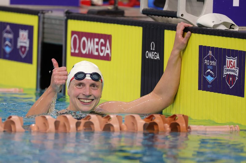 Katie Ledecky swims second-fastest 1500 freestyle at Pro Swim Series